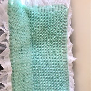 Homemade aqua crystal quilt